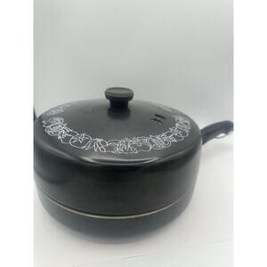 Wear-Ever Registered Aluminum Black Enamel 1 Qt. Stock Pot Dutch Oven Retro